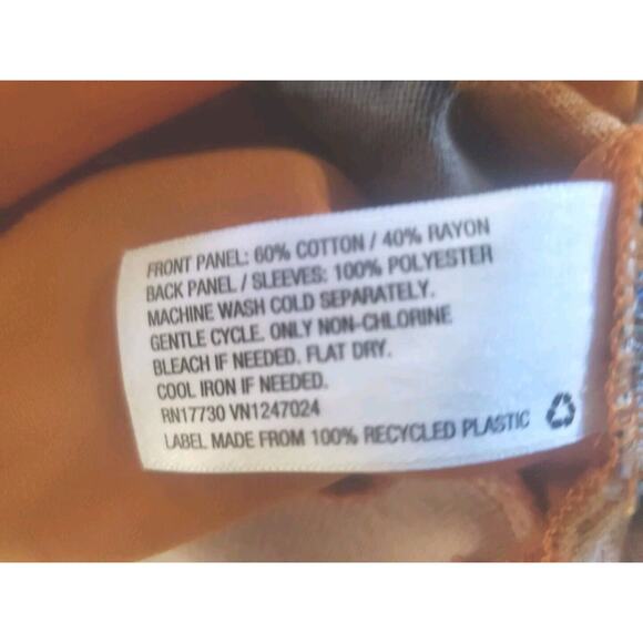 Phillip Lim w/Target XL Rust Blue Animal Print Long Sleeve Art To Wear Top - Picture 7 of 8